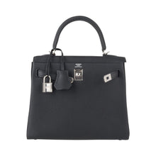 Load image into Gallery viewer, Kelly 25 Bag Black Togo Palladium Hardware (Retourne)