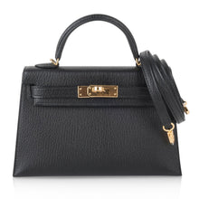 Load image into Gallery viewer, Kelly 20 Mini Kelly II Sellier Bag Black Chevre Gold Hardware Limited Edition