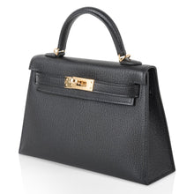 Load image into Gallery viewer, Kelly 20 Mini Kelly II Sellier Bag Black Chevre Gold Hardware Limited Edition