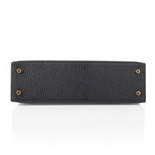 Load image into Gallery viewer, Kelly 20 Mini Kelly II Sellier Bag Black Chevre Gold Hardware Limited Edition