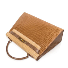Load image into Gallery viewer, Limited Edition Tri-Color Kelly Sellier 32 Bag  Poussiere Poudre Ficelle Porosus Crocodile