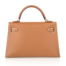 Load image into Gallery viewer, Mini Kelly 20 Bag Sellier Gold Epsom Leather with Gold Hardware