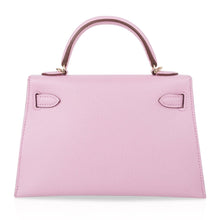 Load image into Gallery viewer, Kelly 20 Mini Sellier Bag Mauve Sylvestre Epsom Permabrass Hardware