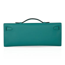 Load image into Gallery viewer, Kelly Cut Vert Verone Clutch Bag Gold Hardware Swift Leather