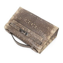Load image into Gallery viewer, Kelly Pochette Bag Ombre Lizard Clutch Palladium Hardware Very Rare