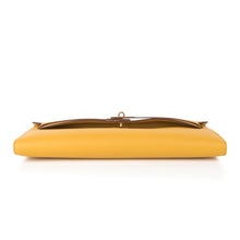 Load image into Gallery viewer, Kelly Cut Bag Jaune Ambre Clutch Swift Gold Hardware New