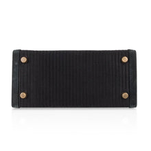 Load image into Gallery viewer, Kelly 20 Mini Vintage Bag Black Pleated Silk Suede Trim Gold Hardware