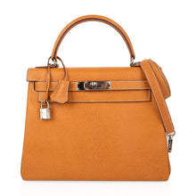 Load image into Gallery viewer, Kelly 28 Bag Gold Peau Porc Leather with Palladium Hardware