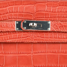 Load image into Gallery viewer, Kelly 35 Retourne Bag Sanguine Matte Alligator with Palladium Hardware