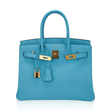 Load image into Gallery viewer, Birkin 30 Bag Blue du Nord Gold Hardware Epsom Leather