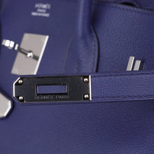 Load image into Gallery viewer, Limited Edition Birkin 35 Bag Blue Sapphire Taurillon Novillo Leather &amp; Toile Sea Surf &amp; Fun