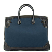 Load image into Gallery viewer, Birkin 40 Ghillies Denim Fonce Toile / Black Evercalf Bag Limited Edition