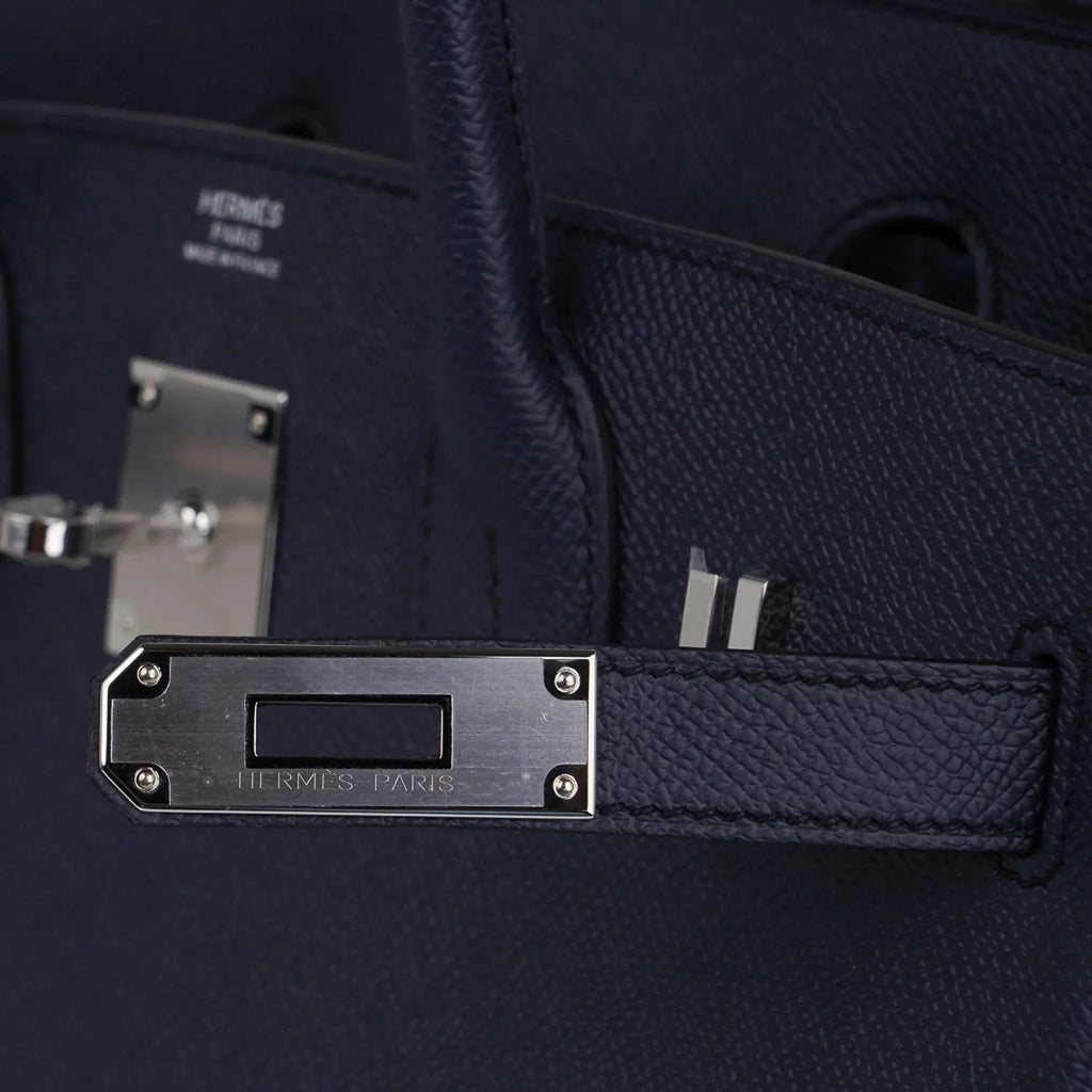 Birkin 30 Bag Indigo Epsom Palladium Hardware New w/ Box