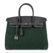 Load image into Gallery viewer, Birkin 35 Limited Edition Bi-Color Vert Anglais Feutre Vert Cypress Swift