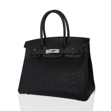 Load image into Gallery viewer, Birkin HSS 30 Bag Black (Noir ) Ostrich Palladium Hardware