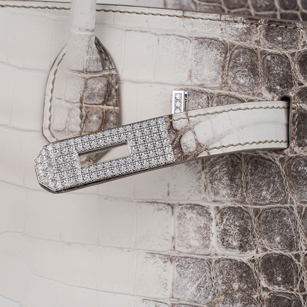 Birkin 30 Bag Diamond Himalaya Blanc Matte Niloticus Crocodile with 18k White Gold Hardware