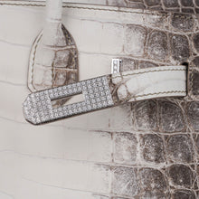 Load image into Gallery viewer, Birkin 30 Bag Diamond Himalaya Blanc Matte Niloticus Crocodile with 18k White Gold Hardware