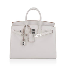 Load image into Gallery viewer, Birkin Sellier 25 Bag Gris Pale Epsom Leather with Palladium Hardware