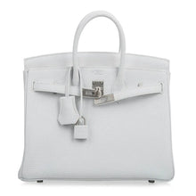 Load image into Gallery viewer, Birkin 25 Bag HSS White Clemence Trench Interior Brushed Palladium Hardware