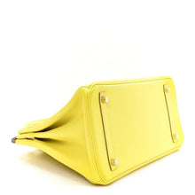 Load image into Gallery viewer, Birkin25 Sellier Jaune Milton Veau Epsom Silver Handbag