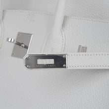 Load image into Gallery viewer, Birkin 35 Bag White Clemence Leather with Palladium Hardware