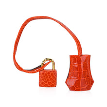Load image into Gallery viewer, Birkin 30 Bag Orange Poppy Porosus Crocodile with Gold Hardware