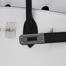 Load image into Gallery viewer, Birkin HSS 25 Bag White w/ Black Brushed Palladium Hardware