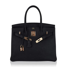 Load image into Gallery viewer, Birkin 30 Bag Black Togo Leather with Rose Gold Hardware