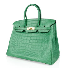 Load image into Gallery viewer, Birkin 35 Bag Matte Alligator Cactus Gold Hardware