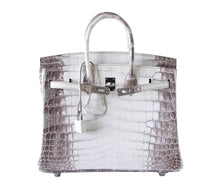 Load image into Gallery viewer, Birkin 25 Bag Blanc Himalaya Exquisite Jewel Palladium Hardware