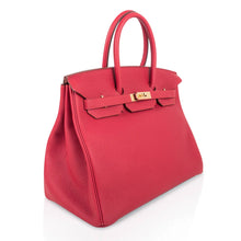 Load image into Gallery viewer, Birkin 35 Bag Vermillion Togo Leather with Gold Hardware
