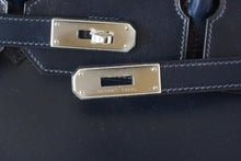 Load image into Gallery viewer, Birkin 35 Bag (Bleu) Blue Marine Coveted Rare Box Leather Palladium