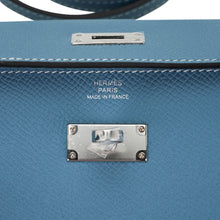Load image into Gallery viewer, Kelly Classique To Go Wallet New Blue Jean Epsom with Palladium Hardware
