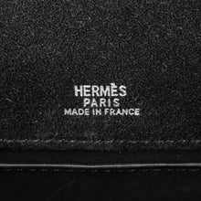 Load image into Gallery viewer, Kelly Pochette Black Doblis Suede Palladium