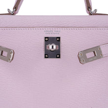 Load image into Gallery viewer, Mini Kelly 20 Bag Sellier Mauve Pale Chevre Leather with Palladium Hardware