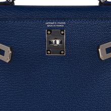 Load image into Gallery viewer, Special Order HSS Verso Mini Kelly 20 Sellier Bag Deep Bleu &amp; Bleu Izmir Epsom Leather with Palladium Hardware