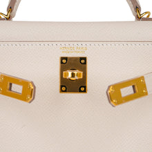 Load image into Gallery viewer, Kelly 20 Mini Sellier Bag Craie Epsom Leather Gold Hardware New w/Box