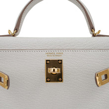 Load image into Gallery viewer, Mini Kelly 20 Bag Sellier Mushroom Chevre with Gold Hardware