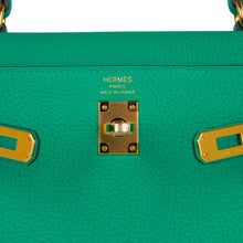 Load image into Gallery viewer, Kelly Retourne 25 Bag Menthe Togo Gold Hardware New w/Box