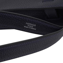 Load image into Gallery viewer, Kelly Depeches 25 Pouch Blue Ocean Galop D’Vache Leather with Palladium Hardware