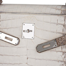 Load image into Gallery viewer, Limited Edition Kelly 32 Bag in Himalaya Crocodile with Palladium Hardware