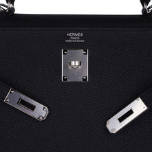 Load image into Gallery viewer, Kelly 35 Bag Black Retourne Togo Palladium Hardware New