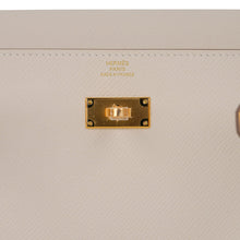 Load image into Gallery viewer, Kelly Classique To Go Wallet Craie Epsom Gold Hardware New w/Box