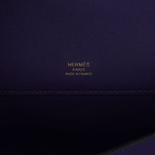 Load image into Gallery viewer, Kelly Cut Bag Blue Encre Swift with Gold Hardware
