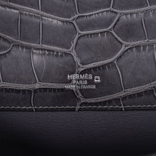 Load image into Gallery viewer, Kelly Cut Bag Gris Paris Grey Matte Alligator Palladium VERY rare