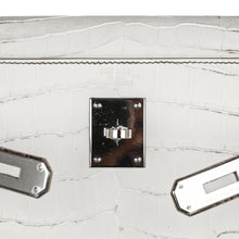 Load image into Gallery viewer, Limited Edition Kelly 32 Bag Himalaya Crocodile with Palladium Hardware