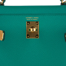 Load image into Gallery viewer, Kelly 20 Mini Sellier Bag Jade Epsom Leather Gold Hardware New w/Box