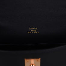 Load image into Gallery viewer, Kelly Pochette Bag Black Rose Gold Hardware Clutch