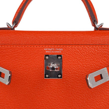 Load image into Gallery viewer, Kelly 20 Mini Sellier Bag Orange Feu / Rose Eglantine Chevre Bi-Color New w/Box
