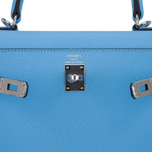 Load image into Gallery viewer, Kelly Sellier 25 Bag Blue Celeste Palladium Epsom Leather
